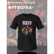 Футболка Kiss рок группа Кисс участники лого logo y2k с принтом