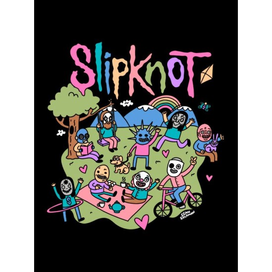 Шоппер слипкнот slipknot и рок металл с принтом и надписью rock music с музыкальной тематикой черный, стритстайл сумка для шопинга и покупок тканевая женская мужская, андеграунд кэжуал underground.