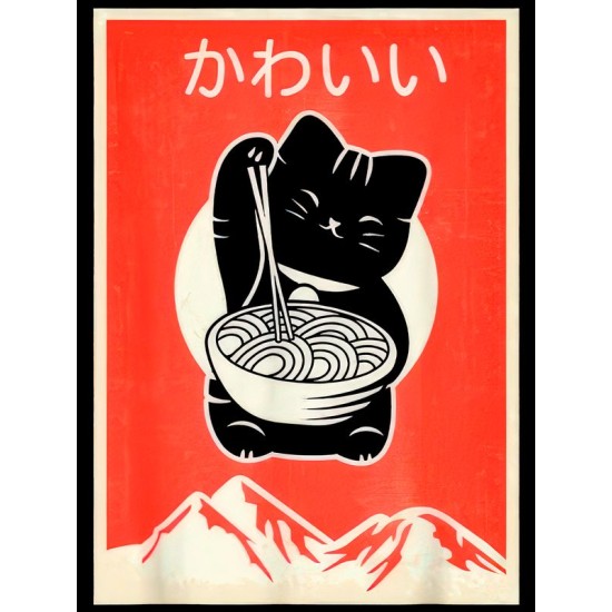 Шоппер с аниме котом и котик эстетика с принтом надписью kawaii anime cat kitty retro vintage Japan aesthetic Japanese style каваи черный, y2k сумка для шопинга и покупок тканевая женская и мужская.
