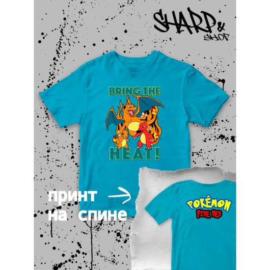 Футболка покемон чармандер pokemon аниме y2k детская