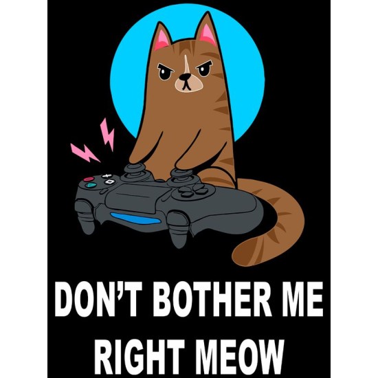 Футболка с котом геймером и надписью meow детская