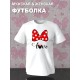 Парная футболка для двоих влюбленных на свадьбу " Минни Маус, Minnie Mouse" белая женская. Футболка с принтом для пар и для молодоженов.