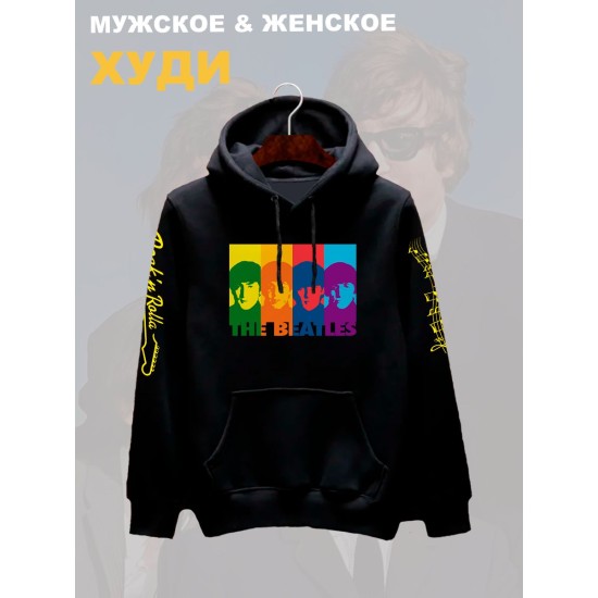 Худи Beatles логотип с принтом, рисунком rock style