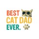 Шоппер Best cat dad ever прикол и мем с принтом с котом котиком kitty daddy meme бежевый, стритстайл сумка для шопинга и покупок тканевая женская мужская кэжуал y2k style casual, в подарок для папы.