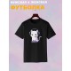 Футболка кот геймер и котик game player с принтом каваи котенок прикол для геймера kitty cat meme anime style kawaii kawai, черная женская и мужская стрит стайл мемная прикольная одежда кэжуал y2k.