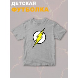 Футболка флэш и flash с молнией и супергерой y2k детская