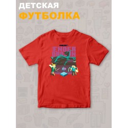 Футболка майнкрафт стив и алекс с драконом minecraft детская