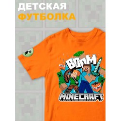 Футболка стив и алекс майнкрафт minecraft с игрой детская
