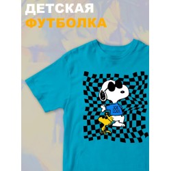 Футболка со снупи Snoopy и вудстоком желтой птичкой детская