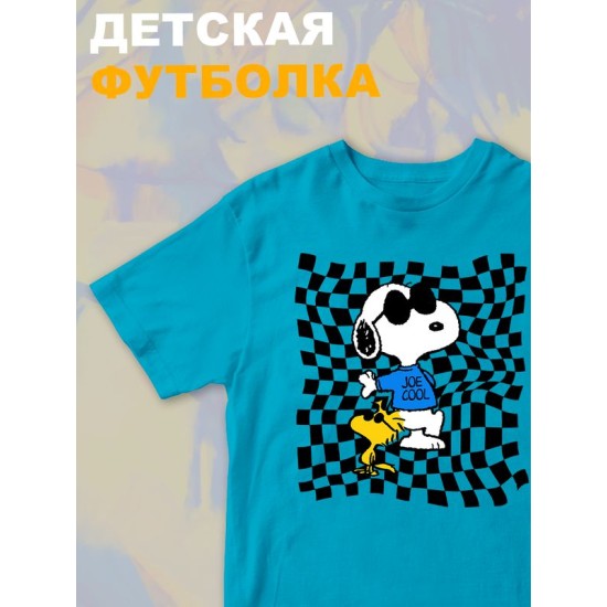 Футболка со снупи Snoopy и вудстоком желтой птичкой детская