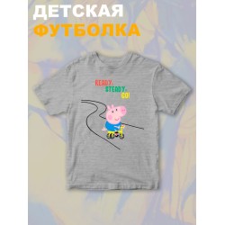 Футболка свинка пеппа с мультиком peppa pig детская