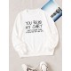 Свитшот унисекс с прикольной надписью "You read my shirt" оверсайз белый. Свитшот с принтом в стиле кэжуал.