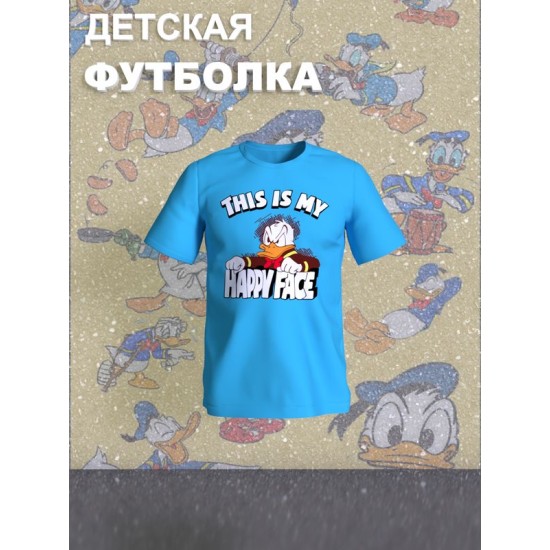 Футболка детская с принтом Скрудж Макдак из мультсериала Утиные истории для мальчика и девочки. Одежда для детей и подростков стрит стайл кежуал.