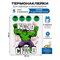 Термонаклейка с рисунком Халк. Аппликация с изображением Marvel comics на детскую одежду. Самоклейка в домашних условиях с помощью утюга.