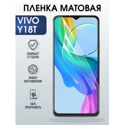 Защитная пленка на телефон Vivo Y18t матовая. Полиуретановая бронепленка на экран смартфона Виво у18 т.
