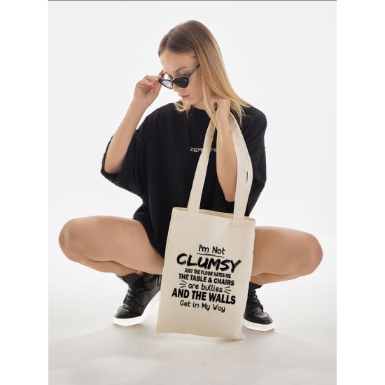 Шоппер мем и прикол с надписью I'm not clumsy с принтом y2k