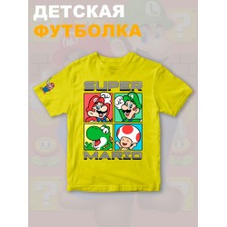 Футболка супер марио и луиджи super mario нинтендо детская