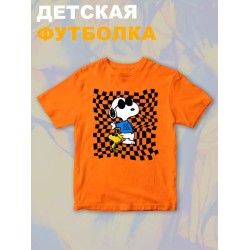 Футболка со снупи Snoopy и вудстоком желтой птичкой детская
