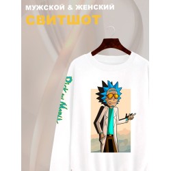 Свитшот рик и морти в очках из rick and morty y2k