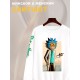 Свитшот рик и морти в очках из rick and morty y2k