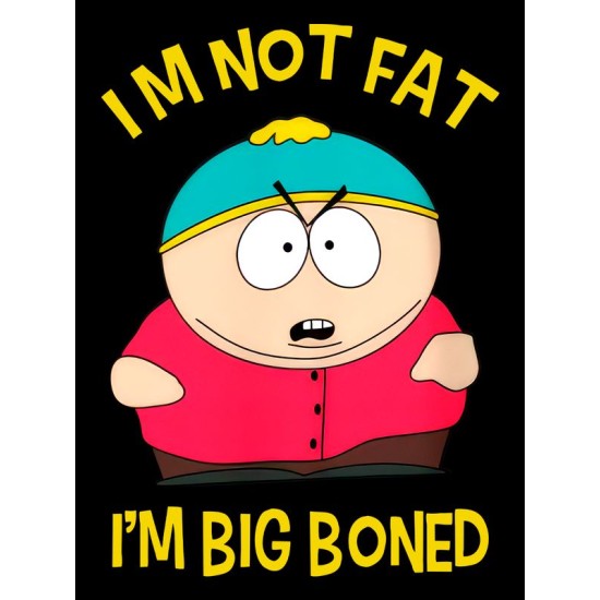 Шоппер Картман южный парк south park прикол с принтом Eric Cartman мем я не толстый у меня кость широкая черный, стритстайл сумка для шопинга и покупок тканевая женская мужская андеграунд кэжуал y2k.