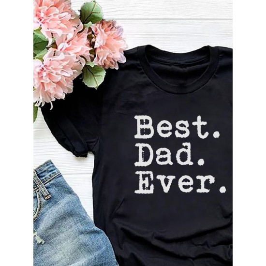 Футболка с надписью best dad ever и принтом минимализм y2k