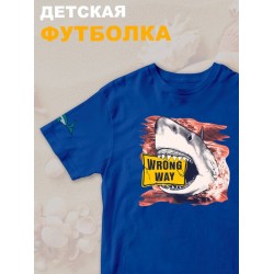 Футболка с акулой shark челюсти и jaws детская