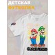 Футболка супер марио и луиджи брос nintendo y2k детская