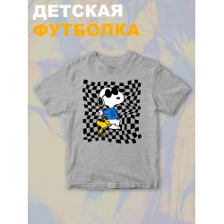Футболка со снупи Snoopy и вудстоком желтой птичкой детская