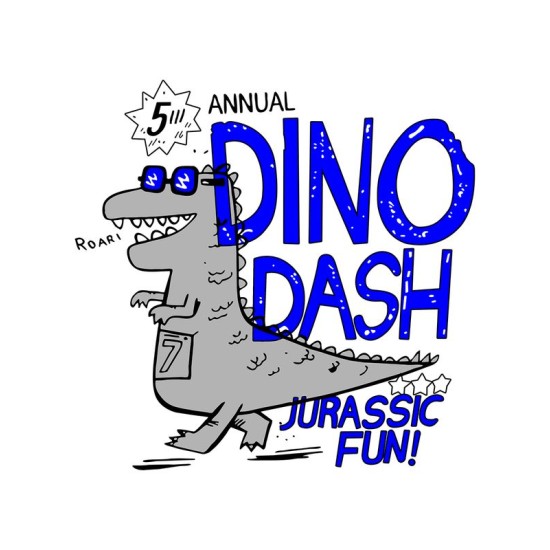 Детский шоппер Динозавры для мальчика и девочки с принтом Dino dash. Тканевая сумка подростковая с длинными ручками для шопинга street style.