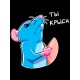 Парная футболка для влюбленных с прикольной надписью "Ты крыса" черная женская. Футболка с принтом Мышь для пар и молодоженов кэжуал.