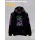 Худи с принтом из мультсериала Евангелион оверсайз. Худи унисекс Evangelion Eva 01 в стиле street style для молодежи.