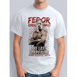 Футболка Федор Емельяненко mma the last emperor с принтом надписью Fedor Emelianenko mixed martial arts борьба, белая женская мужская, прикольная андеграунд одежда кэжуал sportswear спортивный стиль.