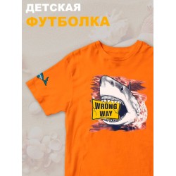 Футболка с акулой shark челюсти и jaws детская