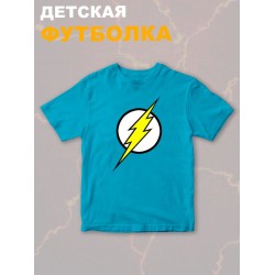 Футболка флэш и flash с молнией и супергерой y2k детская