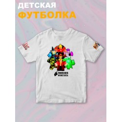 Футболка роблокс герои и roblox с принтом и надписью детская