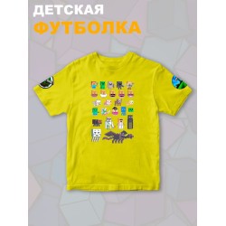 Футболка майнкрафт стив и алекс с игрой minecraft детская