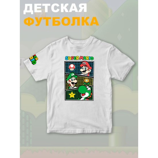 Футболка супер марио и луиджи брос нинтендо детская