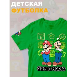Футболка супер марио и луиджи брос nintendo y2k детская