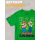 Футболка супер марио и луиджи брос nintendo y2k детская