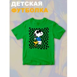 Футболка со снупи Snoopy и вудстоком желтой птичкой детская