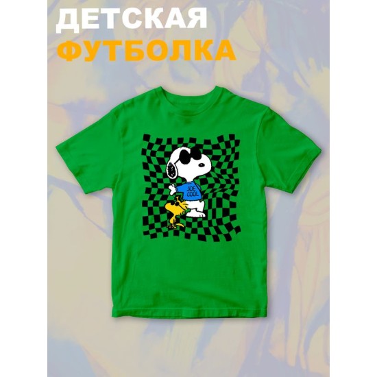 Футболка со снупи Snoopy и вудстоком желтой птичкой детская