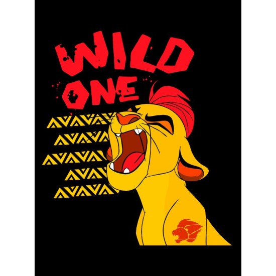 Сумка шоппер Король Лев с прикольной надписью wild one с персонажем Кайон из the Lion King для мальчика и девочки casual street style.