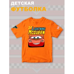 Футболка детская с принтом Тачки Молния Маккуина