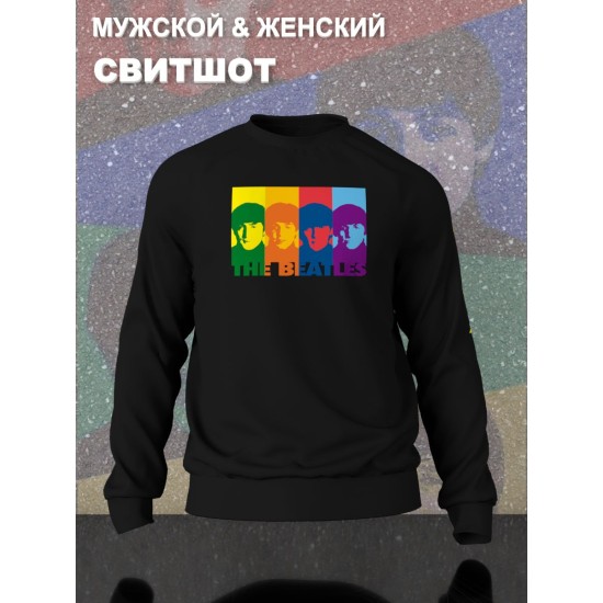 Свитшот Beatles логотип с принтом, рисунком rock style