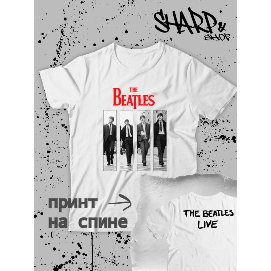 Футболка Beatles Битлс логотип с принтом, рок группа logo