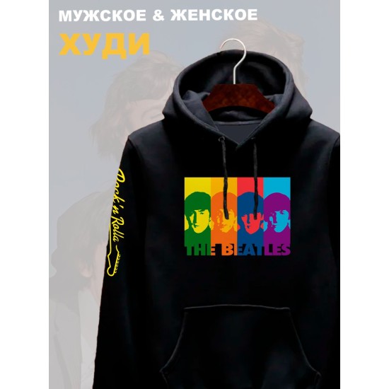 Худи Beatles логотип с принтом, рисунком rock style