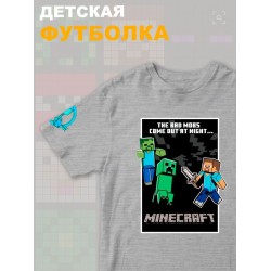 Футболка крипер майнкрафт стив с зомби minecraft детская