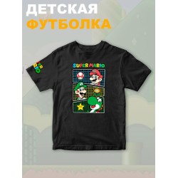Футболка супер марио и луиджи брос нинтендо детская