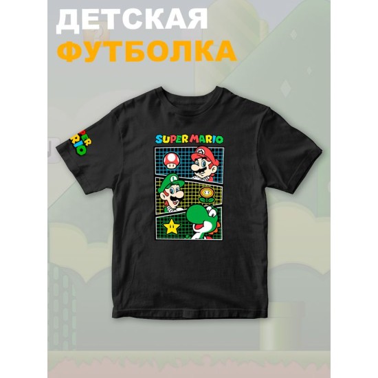 Футболка супер марио и луиджи брос нинтендо детская
